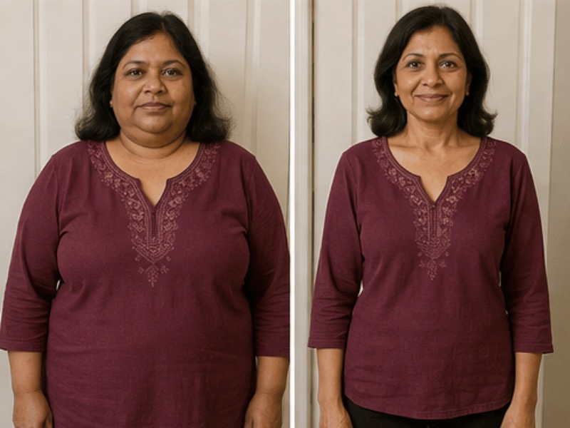 Patient before and after - Tirzepatide