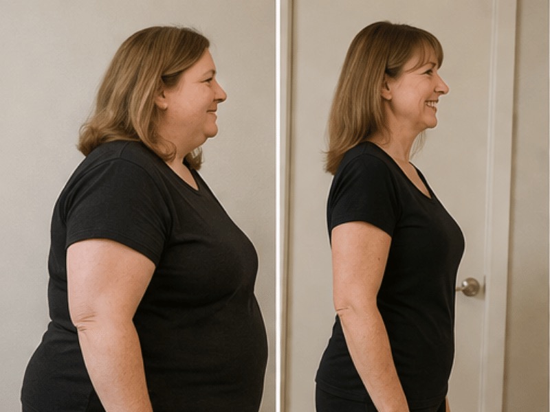 Patient before and after - Tirzepatide